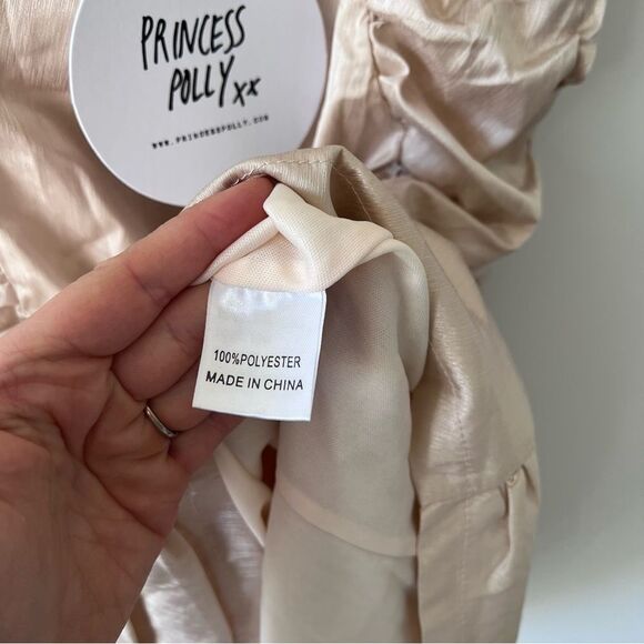 Nwt Princess polly Sabir‎ mini dress in beige Women’s Size 6 - Picture 8 of 10